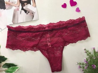 Imagen de Victoria's Secret  Panty Tanga Magenta Encaje M